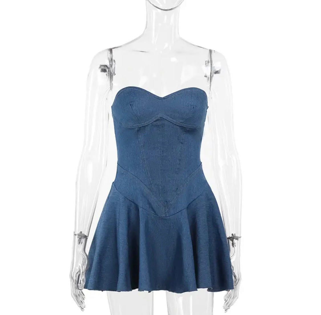 Denim mini dress
